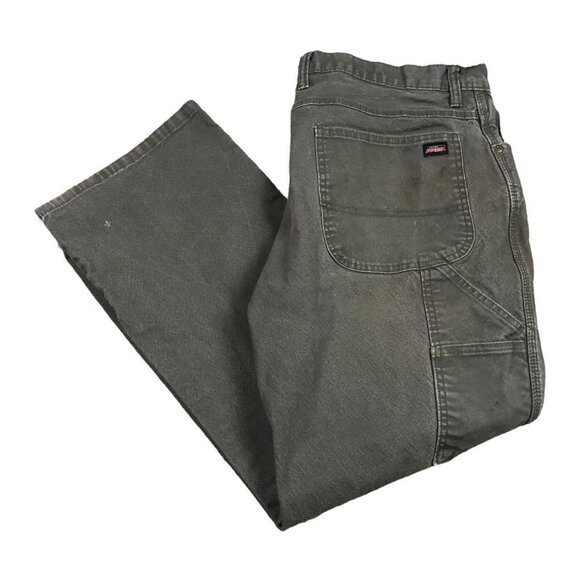 Dickies Vintage Olive Green Carpenter Stained Work Pants Men’s 38x30‎ (38X29) - Picture 1 of 8
